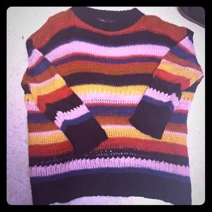 Multicolored sweater dress